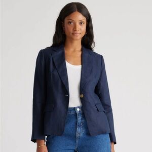 NWT Quince 100% European Linen Structured Blazer